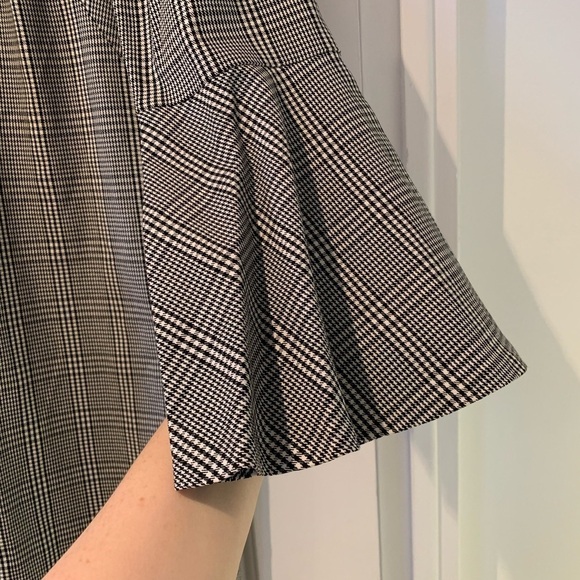 Lauren Ralph Lauren Dress Black White Checkered Size 18 Flared Sleeves. - Picture 4 of 16
